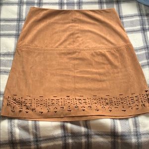 Brown velvet skirt